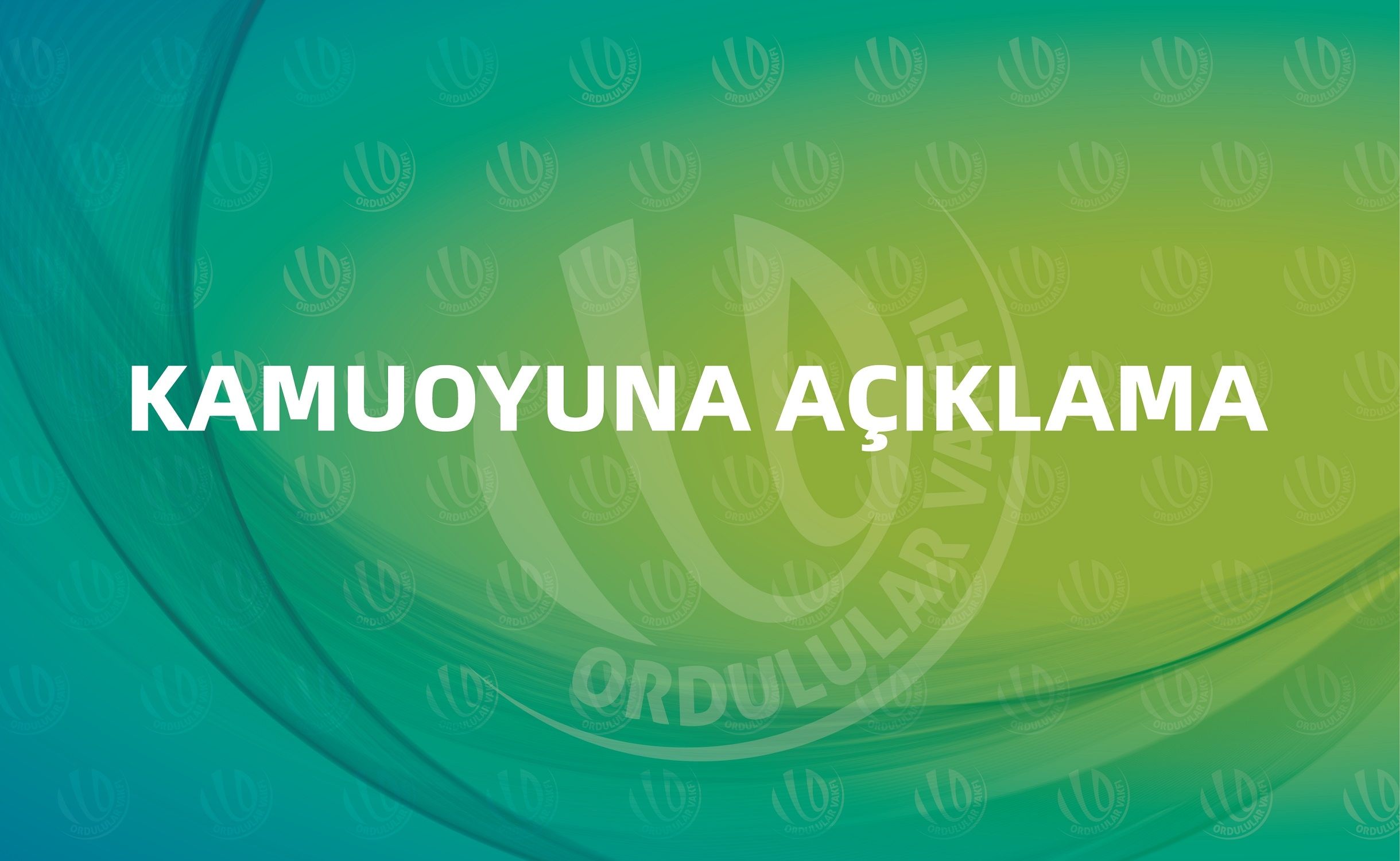 Ordu Kamuoyuna Açıklama